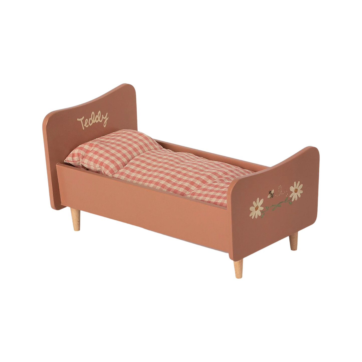 Wooden bed, Teddy mom - Rose