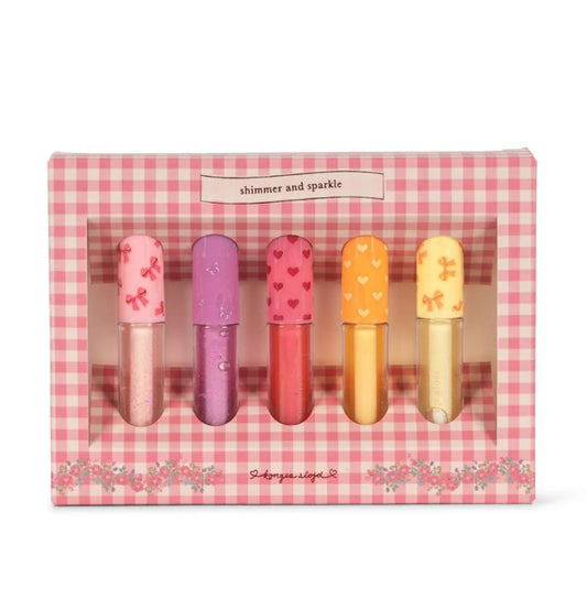 glitter lip gloss 5 pcs