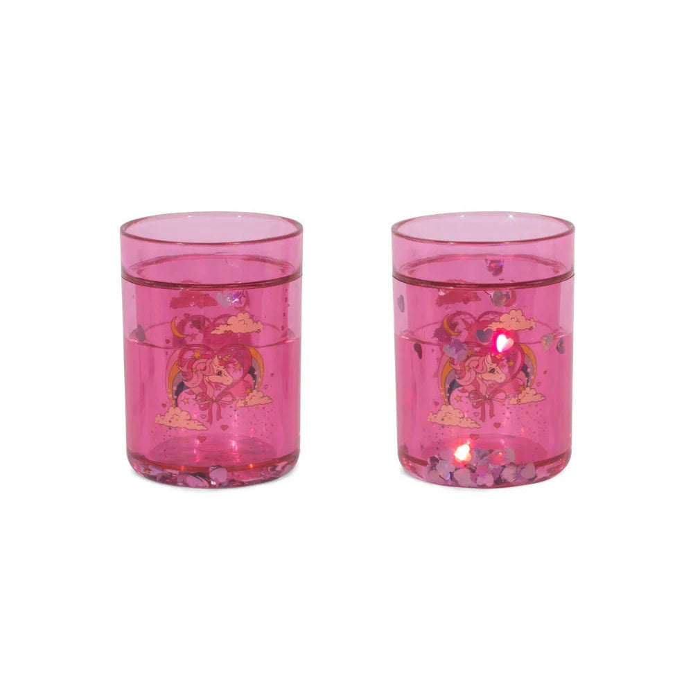 2 pack glitter cups - horn stars