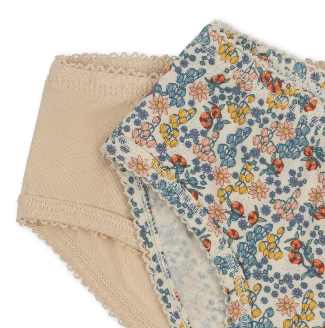 basic 2 pack girl underpants - bibi fleur/brazilian sand