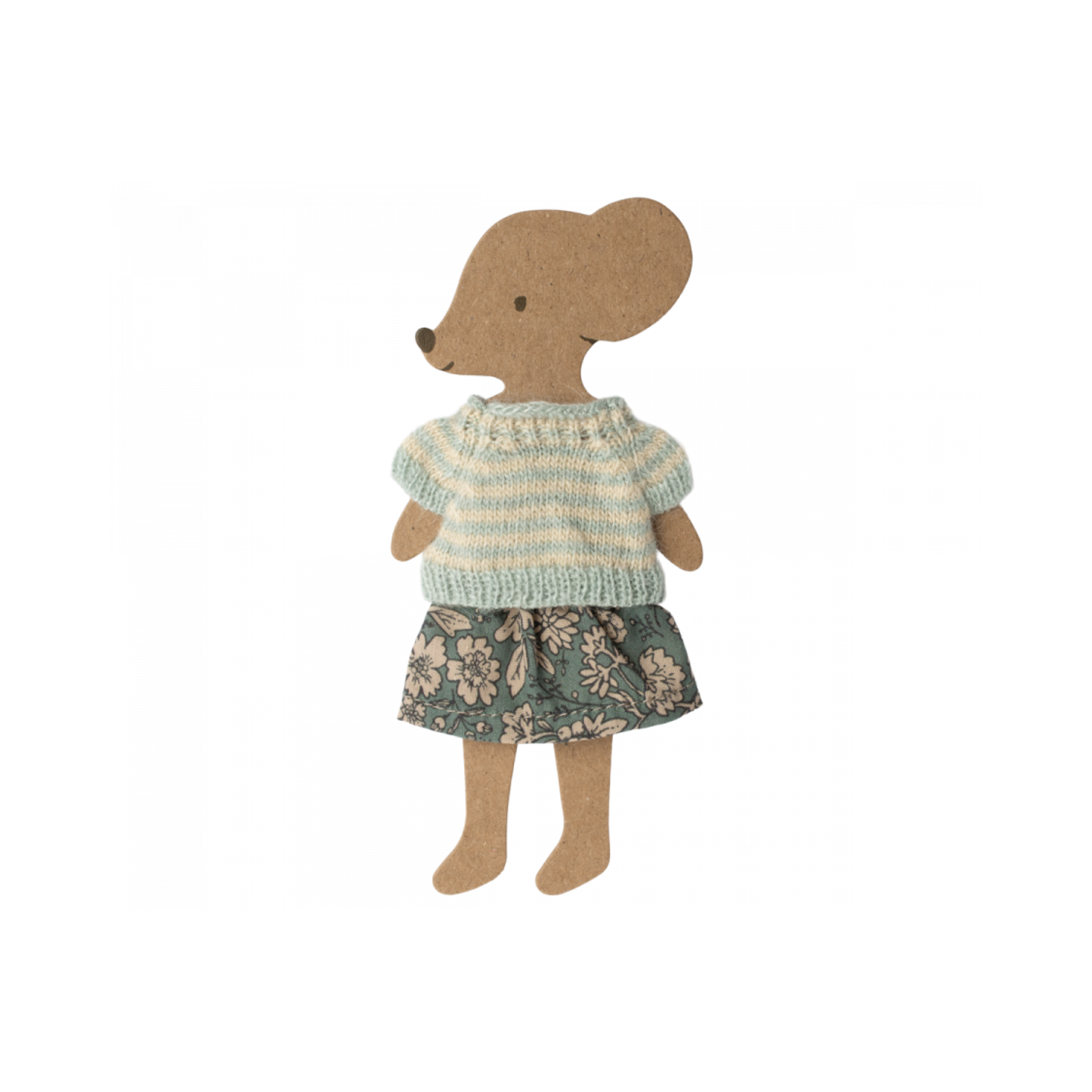 Knitted sweater and skirt for big sister mouse