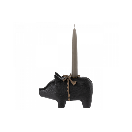 Wooden pig, Small - Black