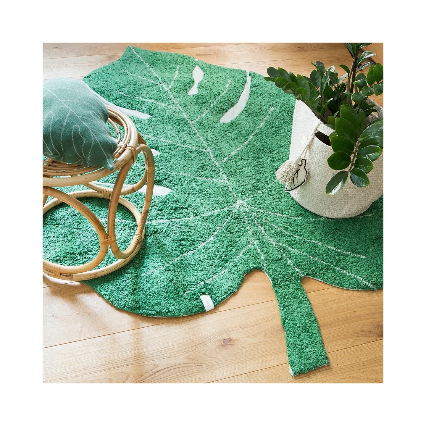 Washable Rug Monstera Leaf