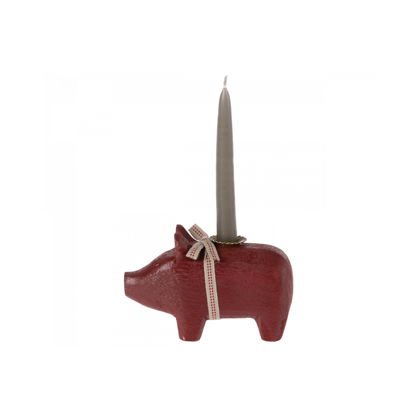 Wooden pig, Small - Red