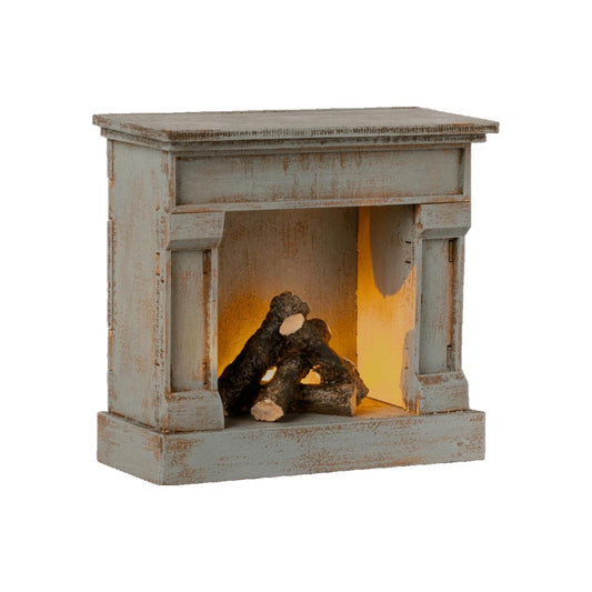 Miniature fireplace - Vintage Blue