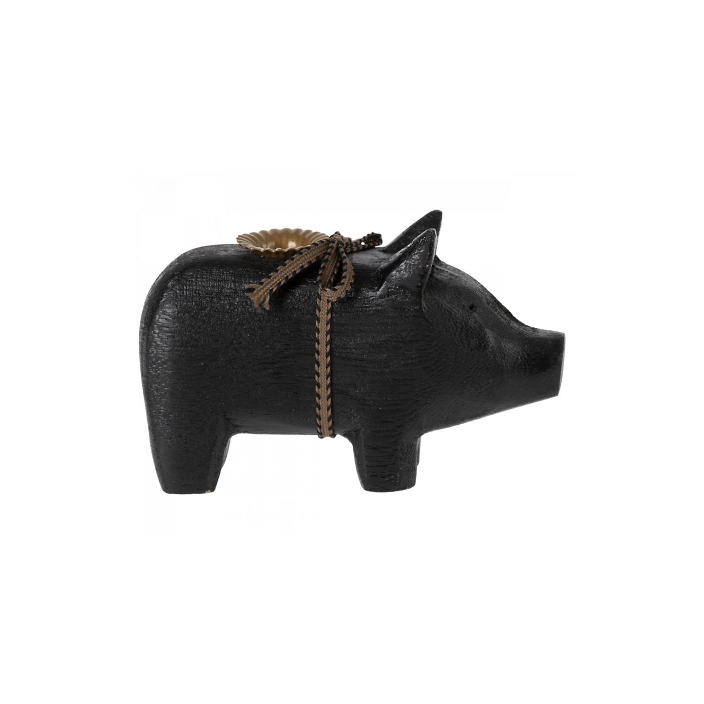 Wooden pig, Small - Black