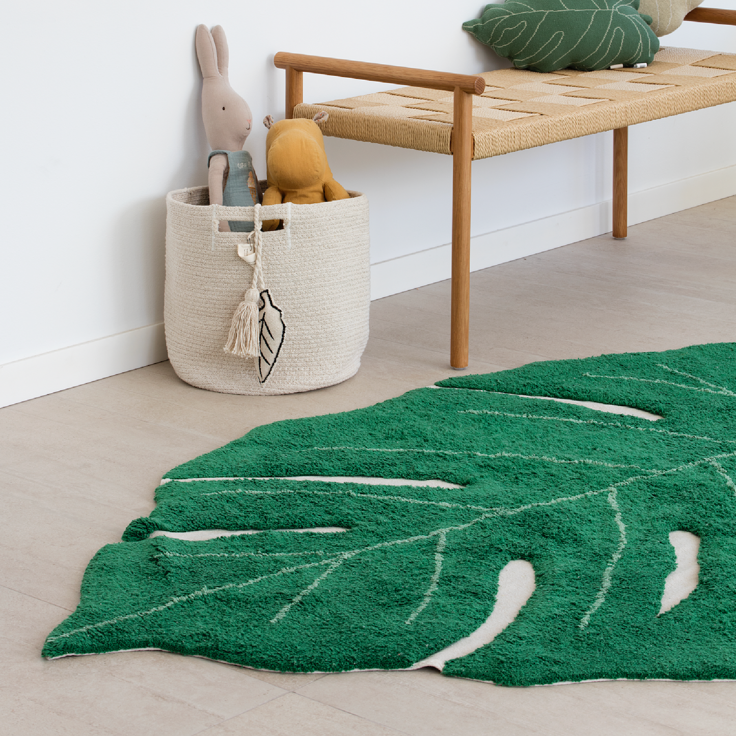 Washable Rug Monstera Leaf