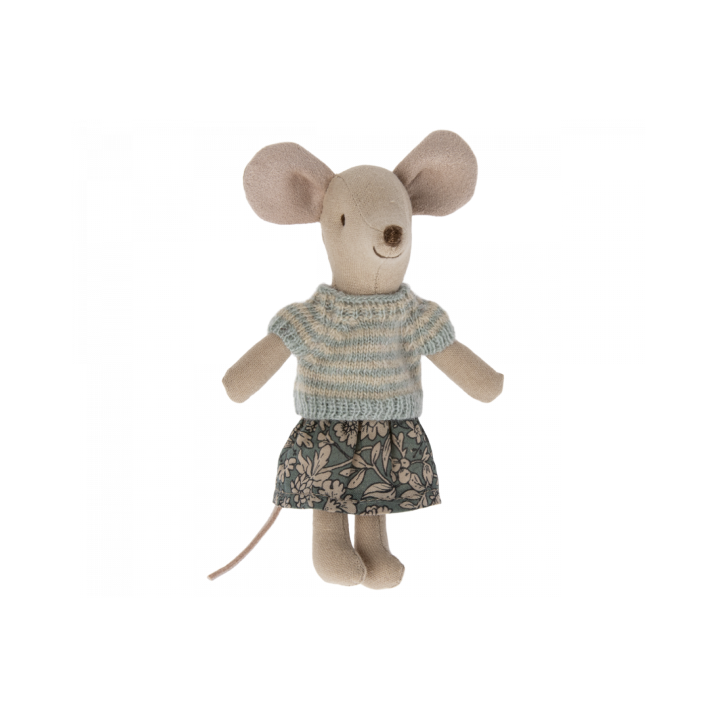 Knitted sweater and skirt for big sister mouse