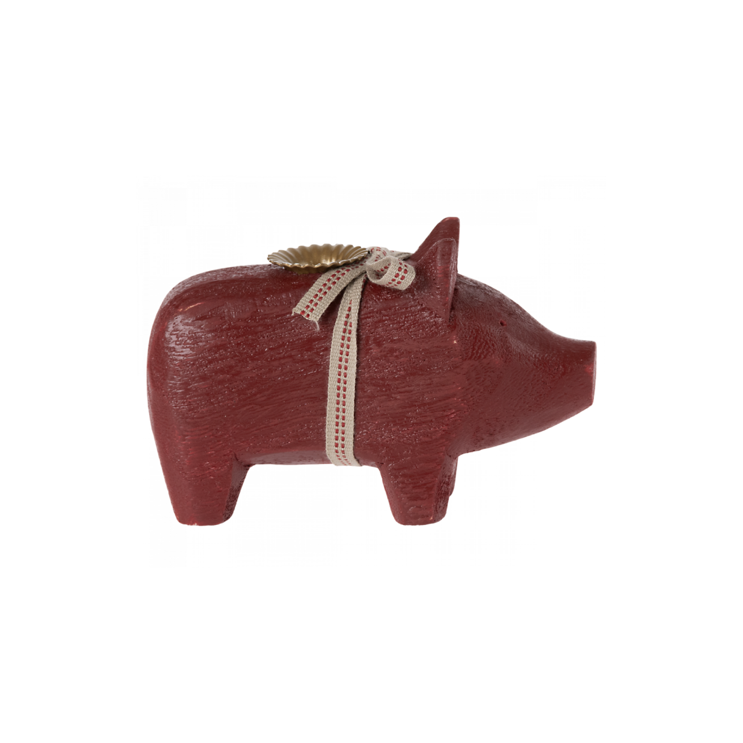 Wooden pig, Small - Red