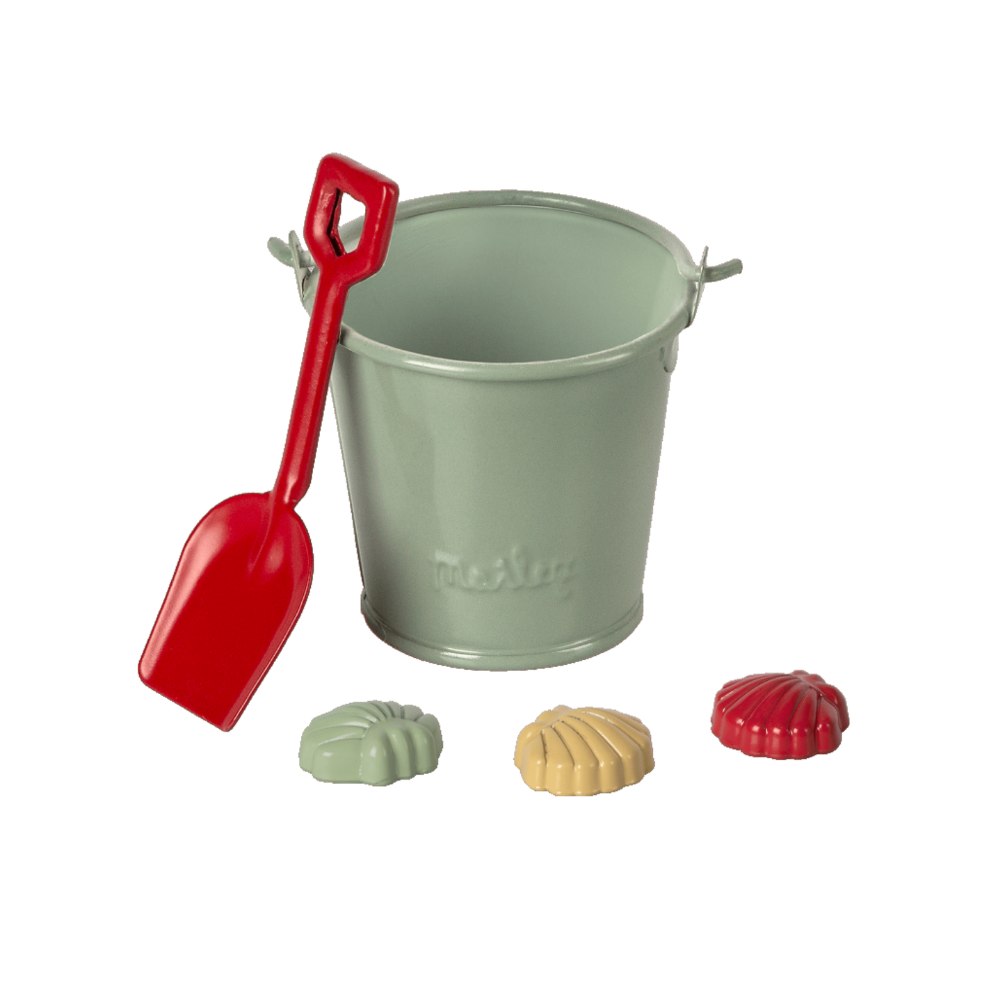 Beach set - Shovel, bucket and shells