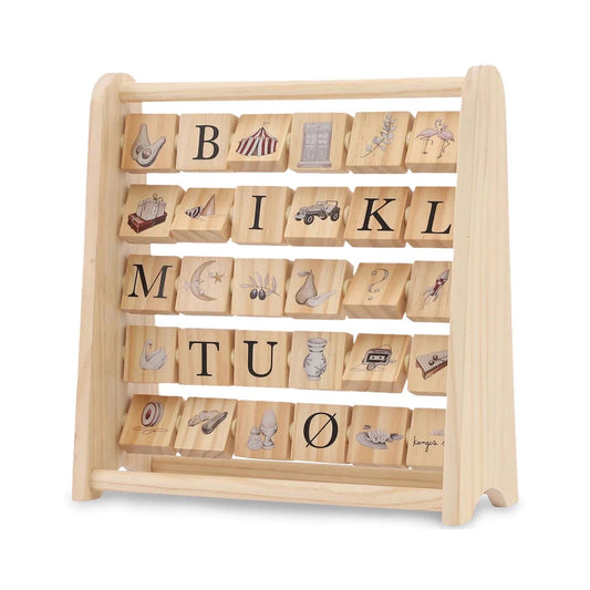 ABC wooden block frame - multi