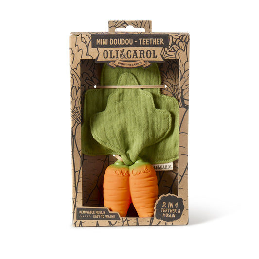 Cathy The Carrot Mini Doudou-Teether