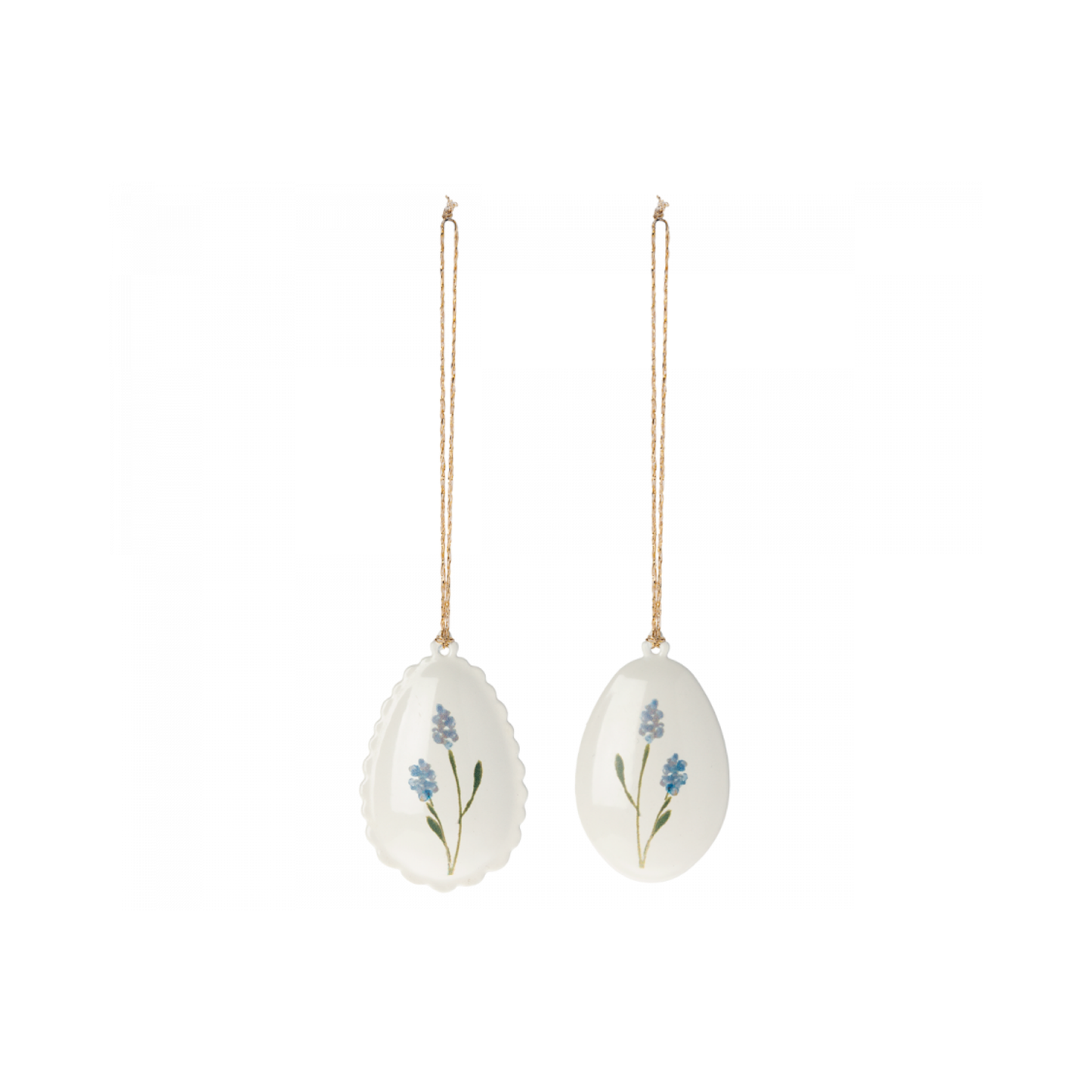 Easter egg ornament, 2 ass. - Blue